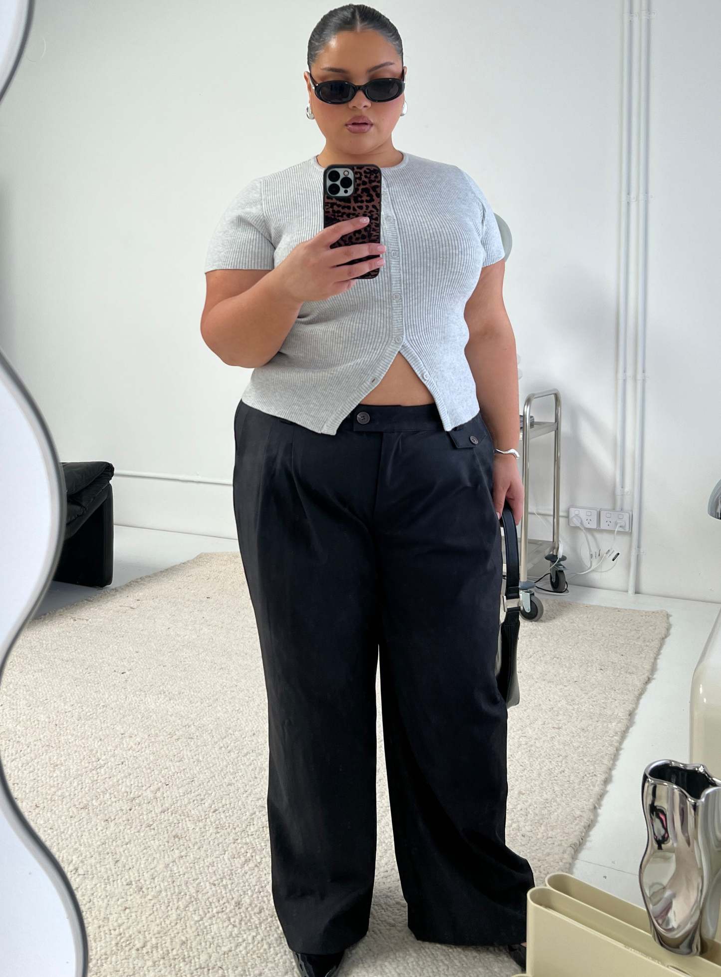 Sallon Low Rise Pants Black