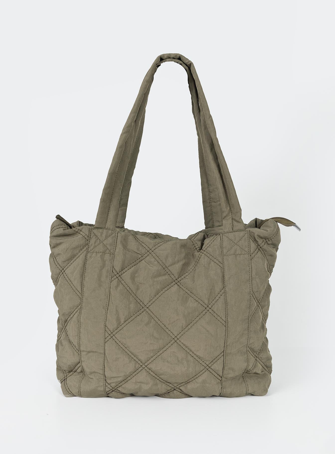 Jovie Nylon Quilted Tote Khaki