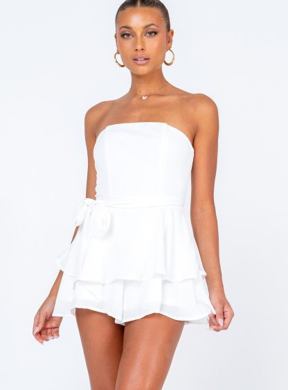 The Rolla Romper White