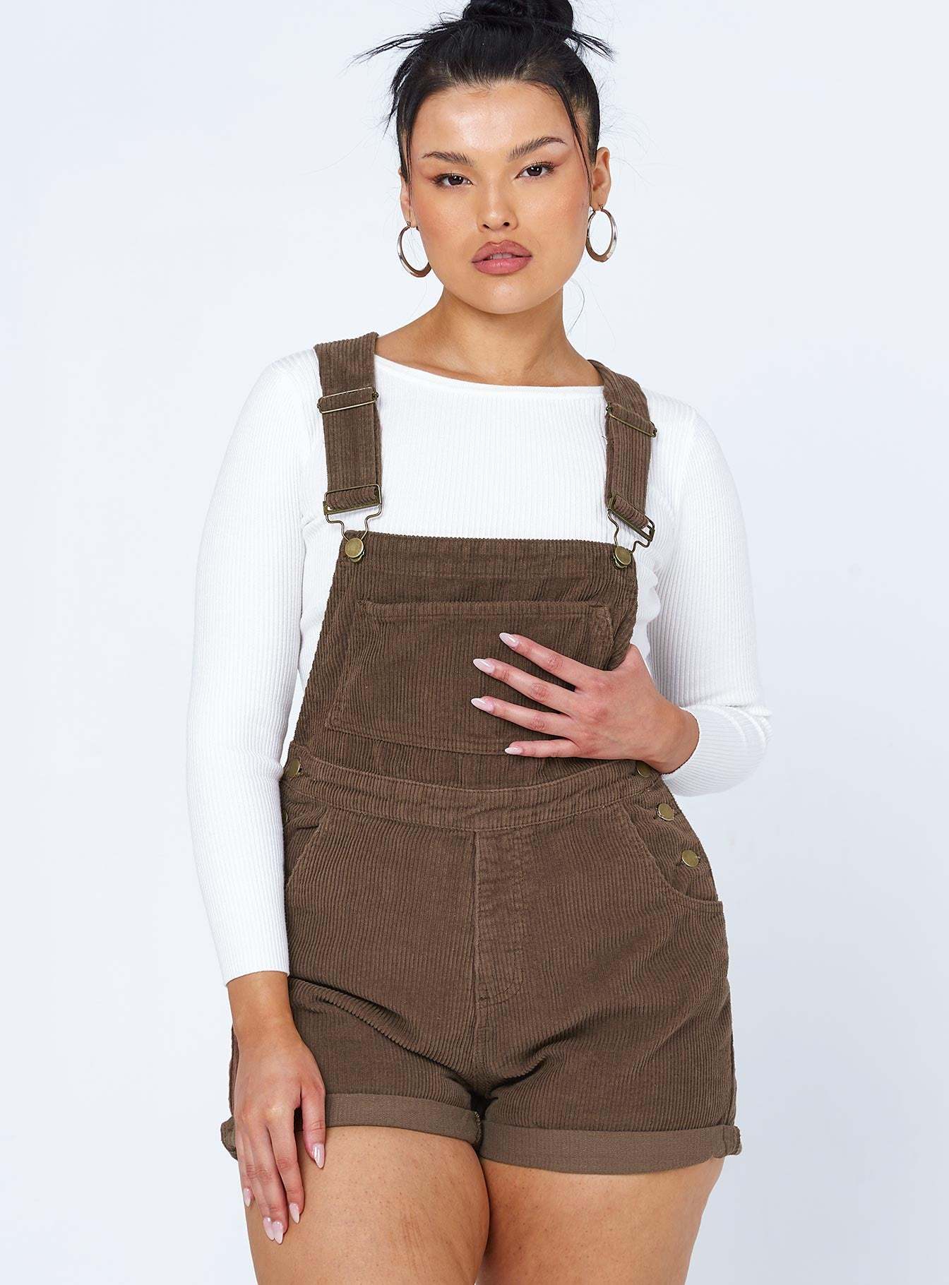 Kacey Short Overalls Brown