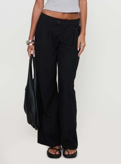 Sallon Low Rise Pants Black