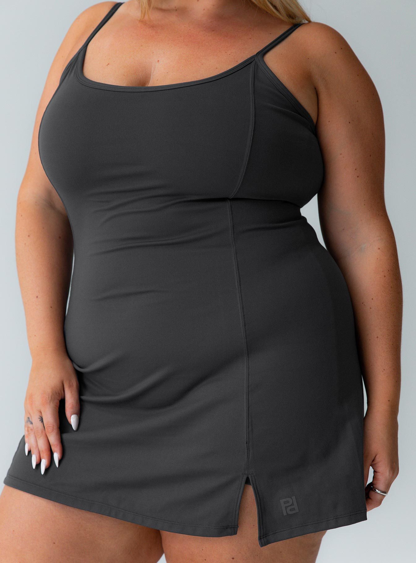 Ambition Activewear Romper Grey Curve