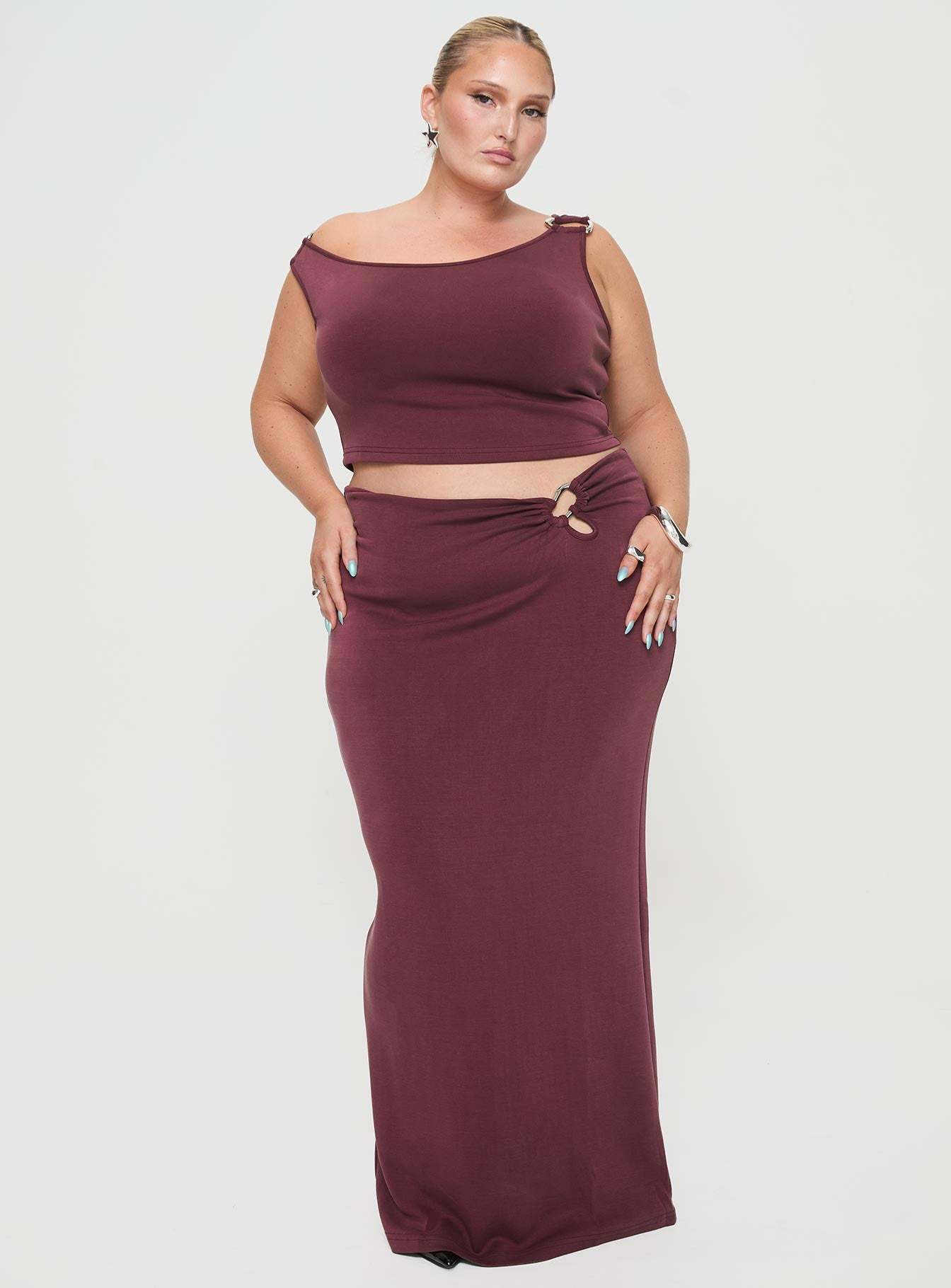 Whiley Maxi Skirt Mauve Curve