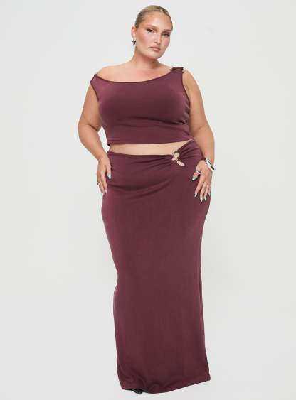Whiley Maxi Skirt Mauve Curve