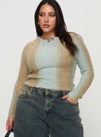 Cardenas Long Sleeve Top Green Curve