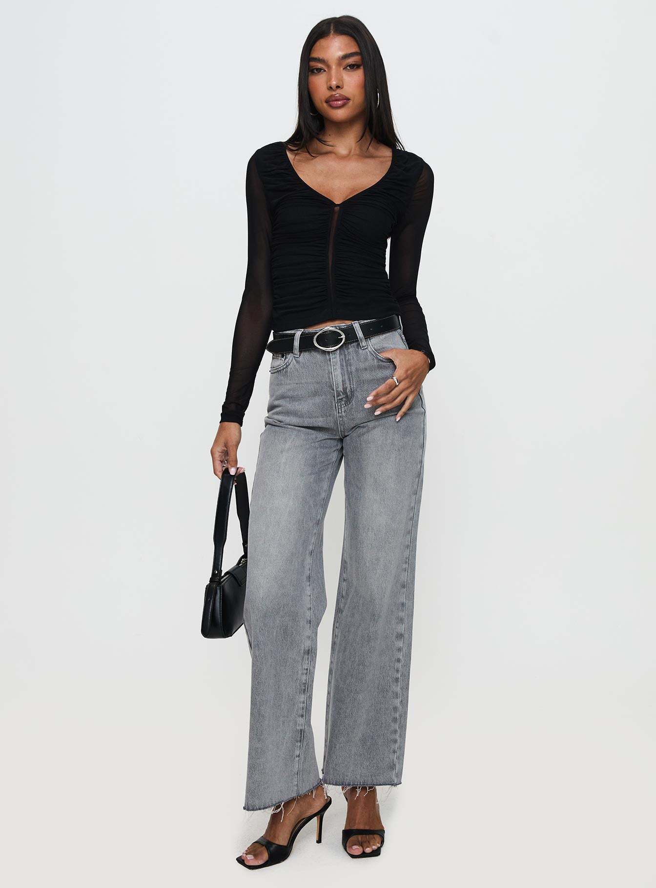 Tenzin Ruched Top Black