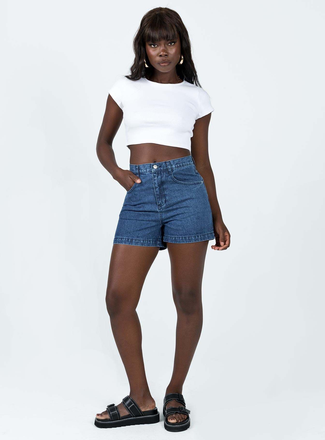 Classic Crop Tee White