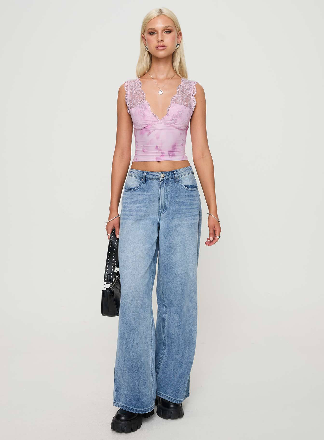 Typha Top Pink Floral