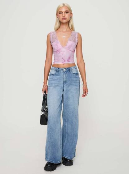 Typha Top Pink Floral