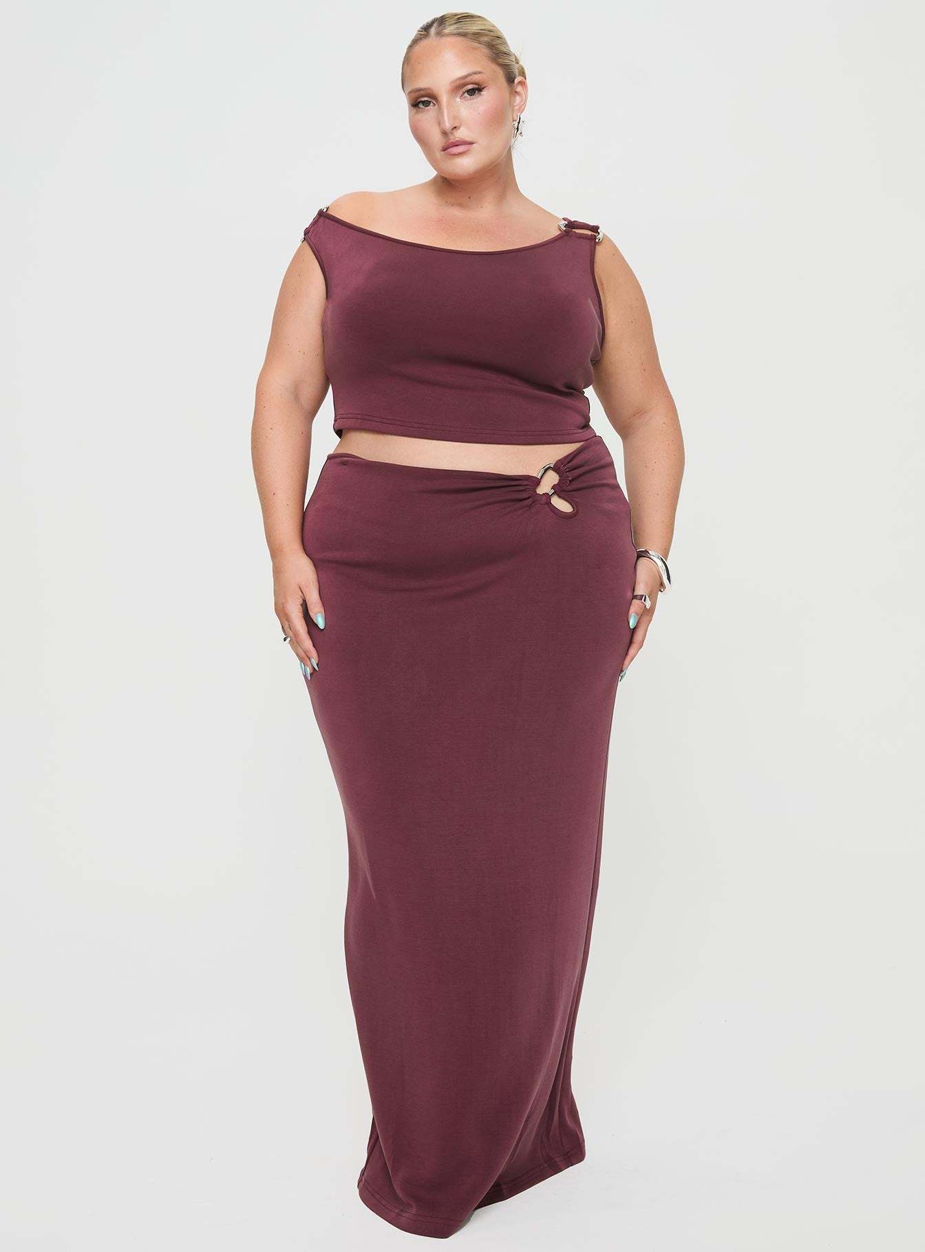 Whiley Maxi Skirt Mauve Curve