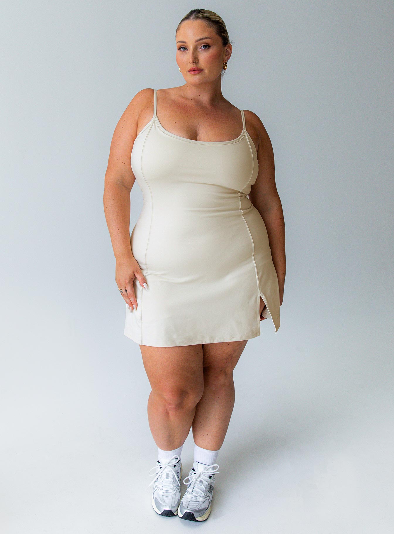 Ambition Activewear Romper Latte Curve