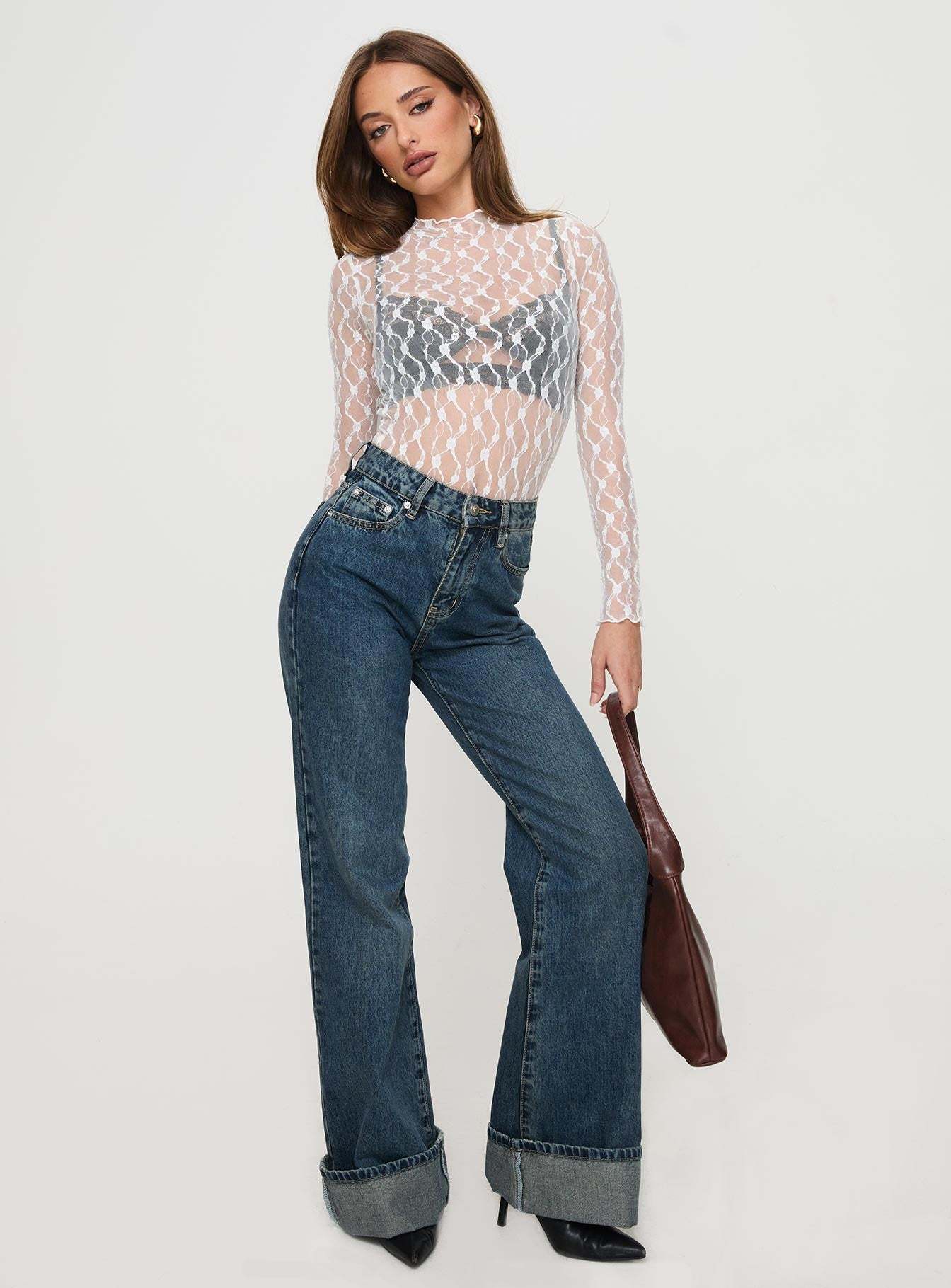 Liedman Long Sleeve Bodysuit White