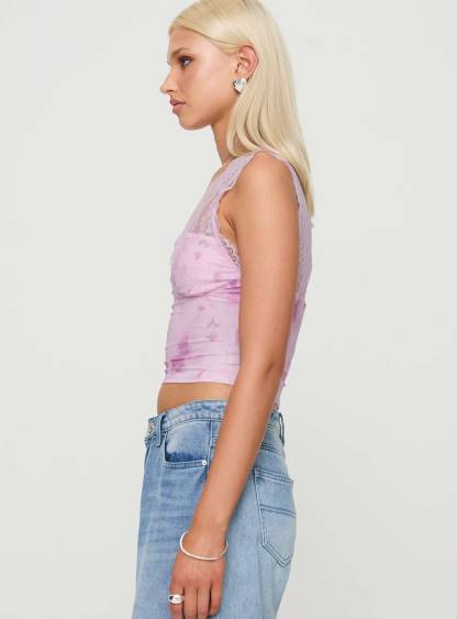 Typha Top Pink Floral