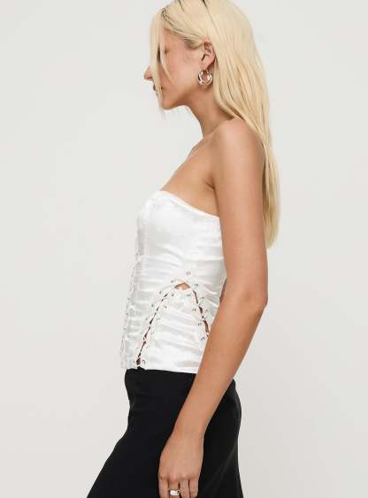 Mochi Corset Top White