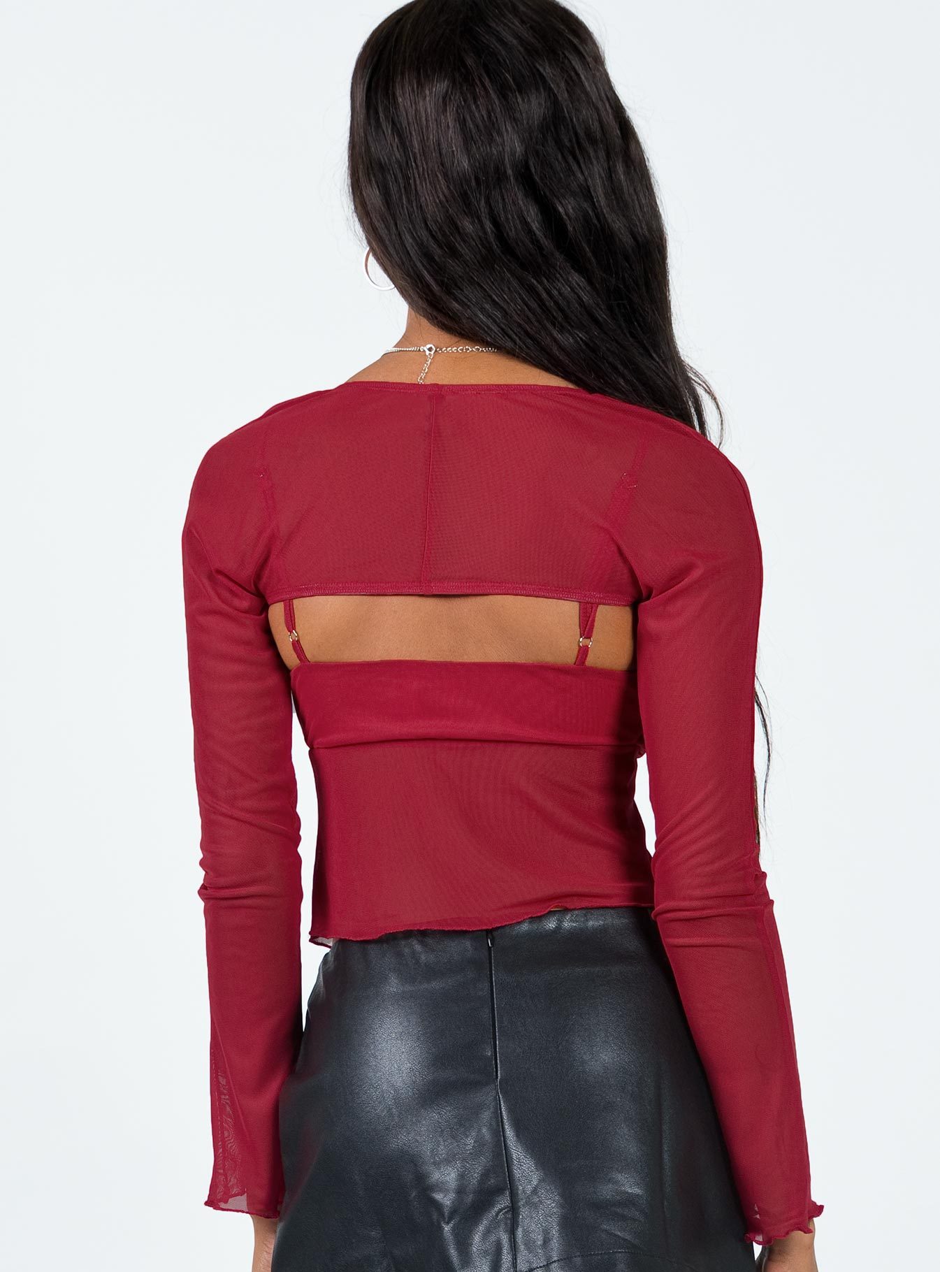 Tallah Two Piece Bolero Top Red