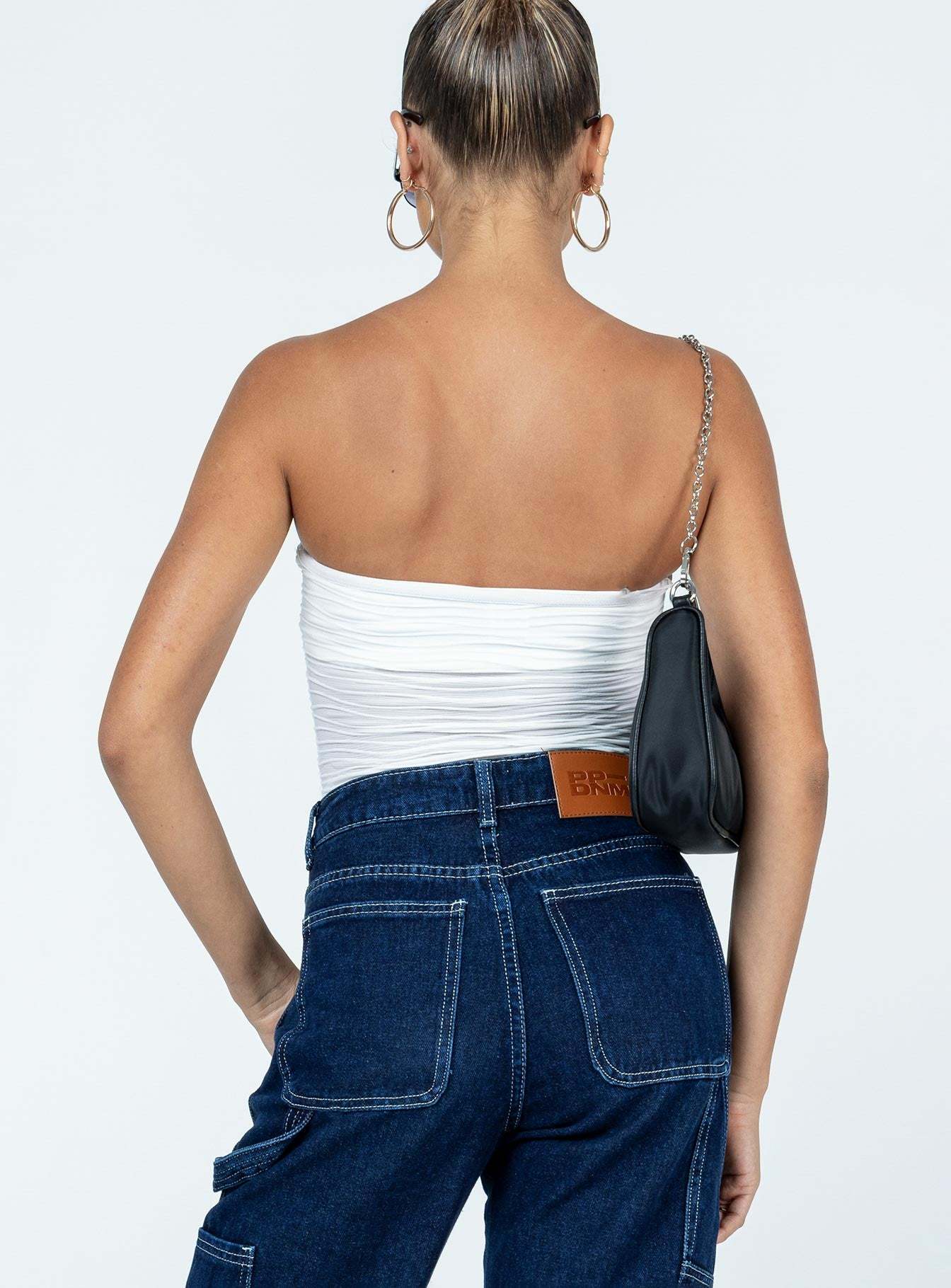 Makena Strapless Bodysuit White Low Impact