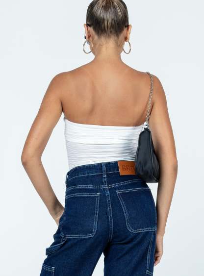 Makena Strapless Bodysuit White Low Impact