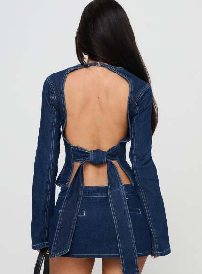 Countryside Long Sleeve Top Denim