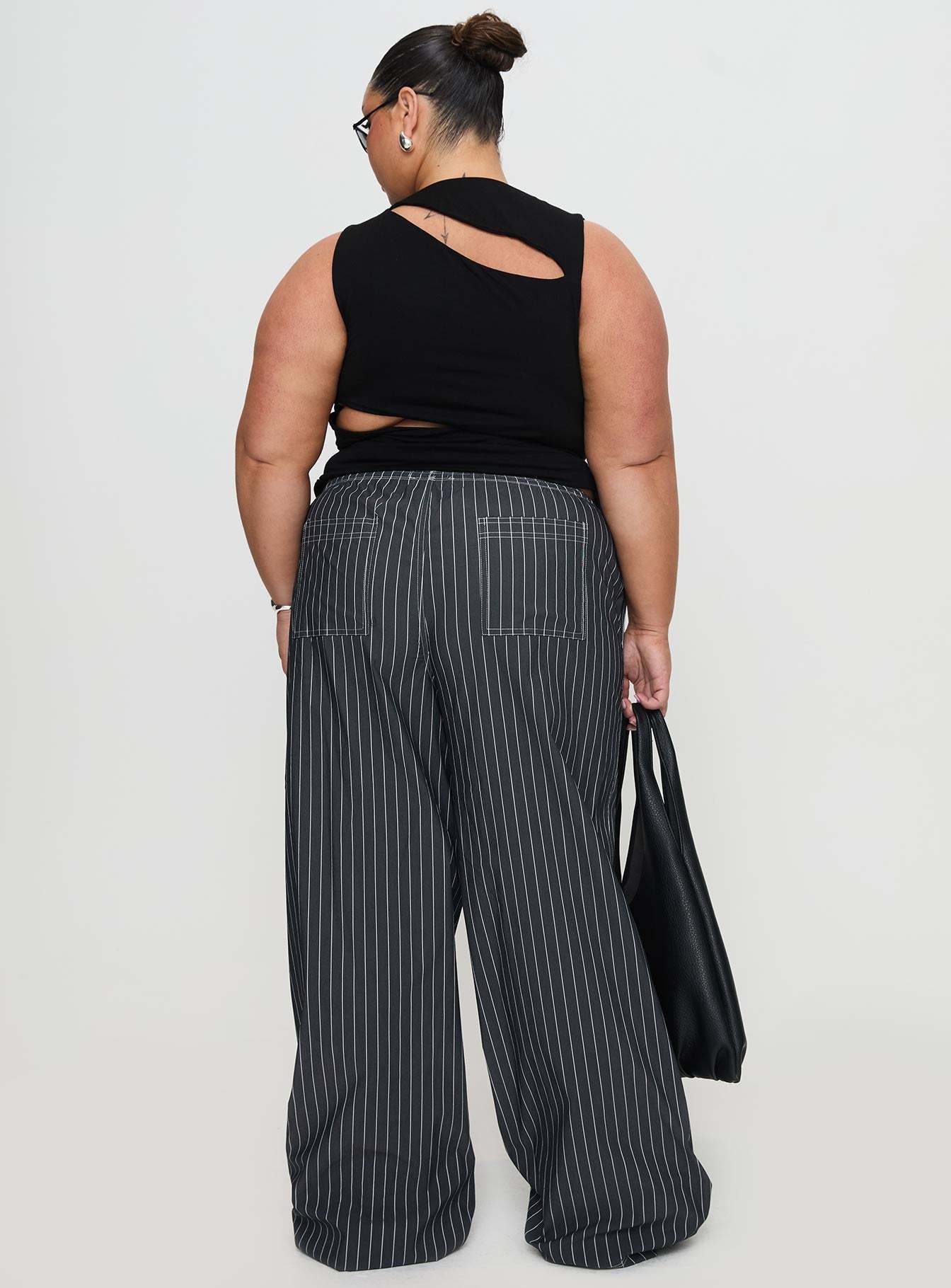 Terrance Baggy Pant Grey Stripe