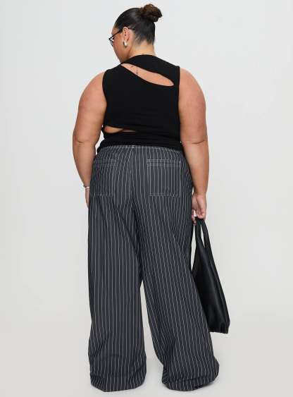 Terrance Baggy Pant Grey Stripe