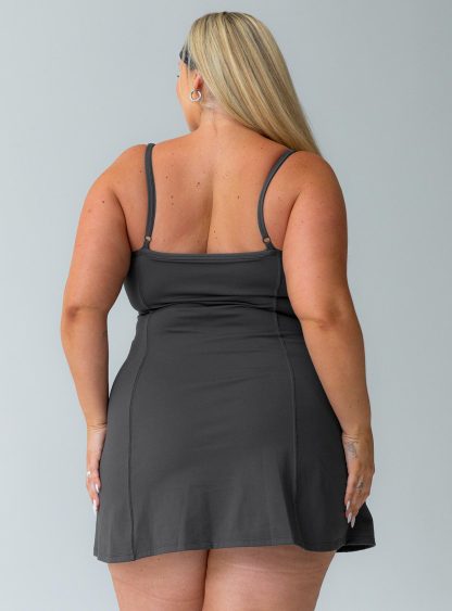 Ambition Activewear Romper Grey Curve