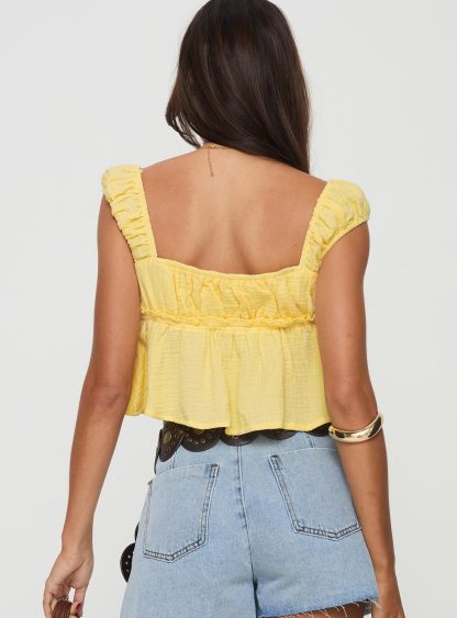 Contardo Short Sleeve Top Yellow