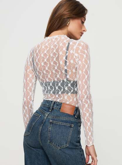 Liedman Long Sleeve Bodysuit White