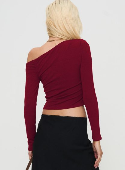 Malian Long Sleeve Top Burgundy