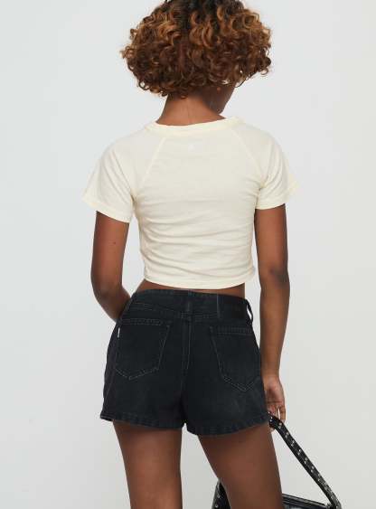 Amethysta Denim Skort Black