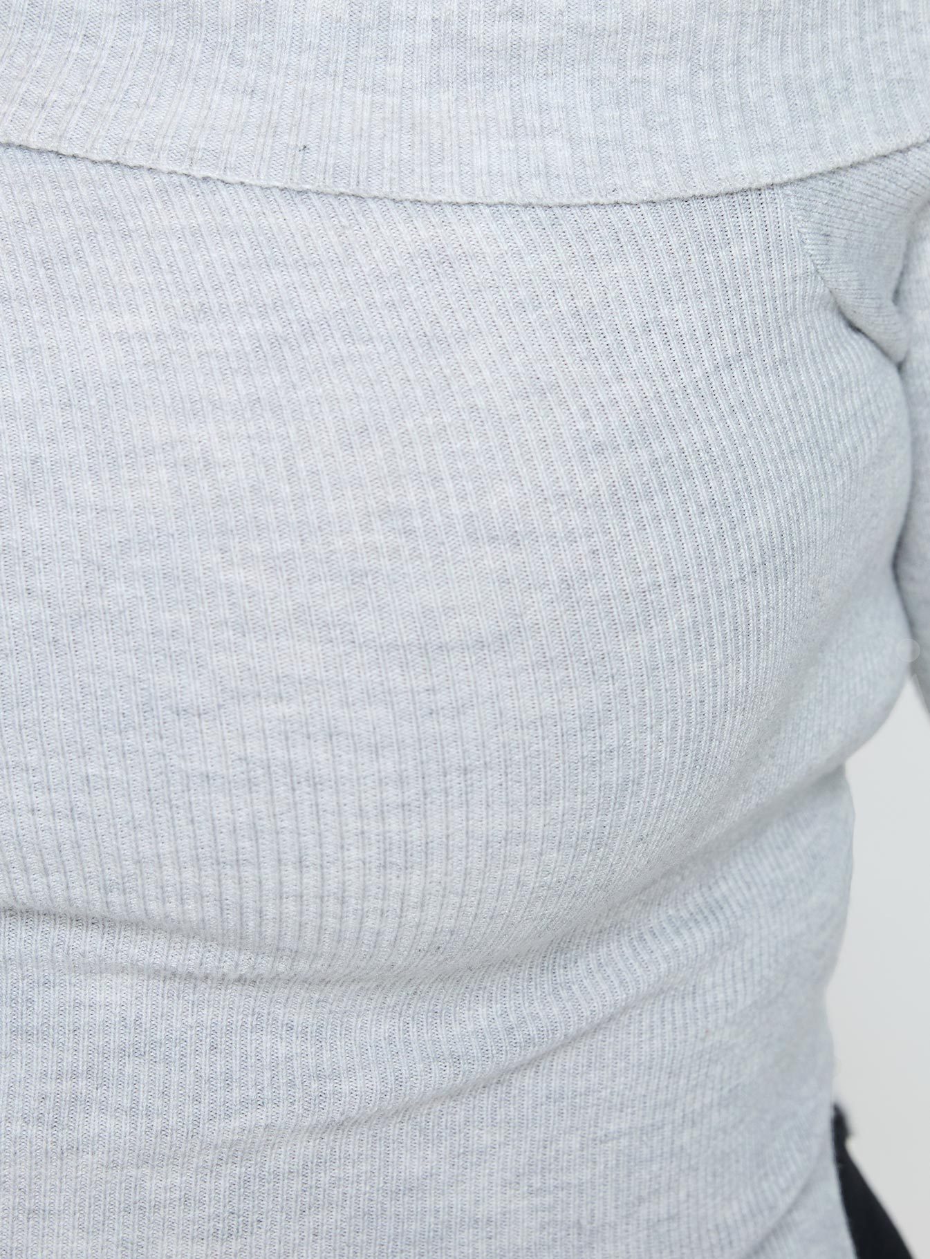 Sina Off The Shoulder Top Grey Curve