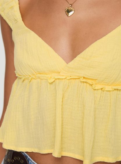 Contardo Short Sleeve Top Yellow