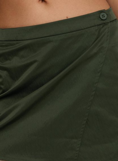 Caran Cargo Mini Skirt Green