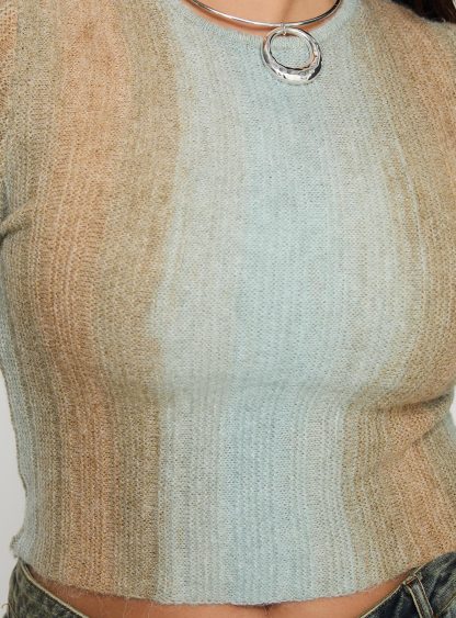 Cardenas Long Sleeve Top Green Curve