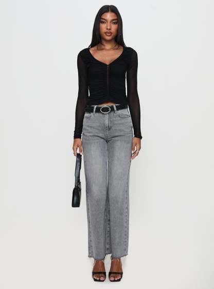 Tenzin Ruched Top Black