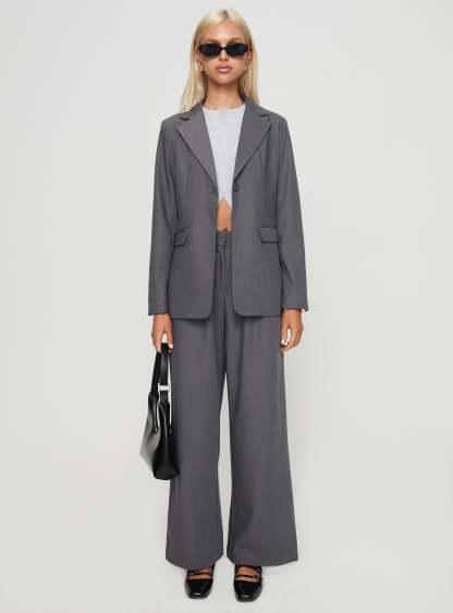 Relaxed Blazer Charcoal