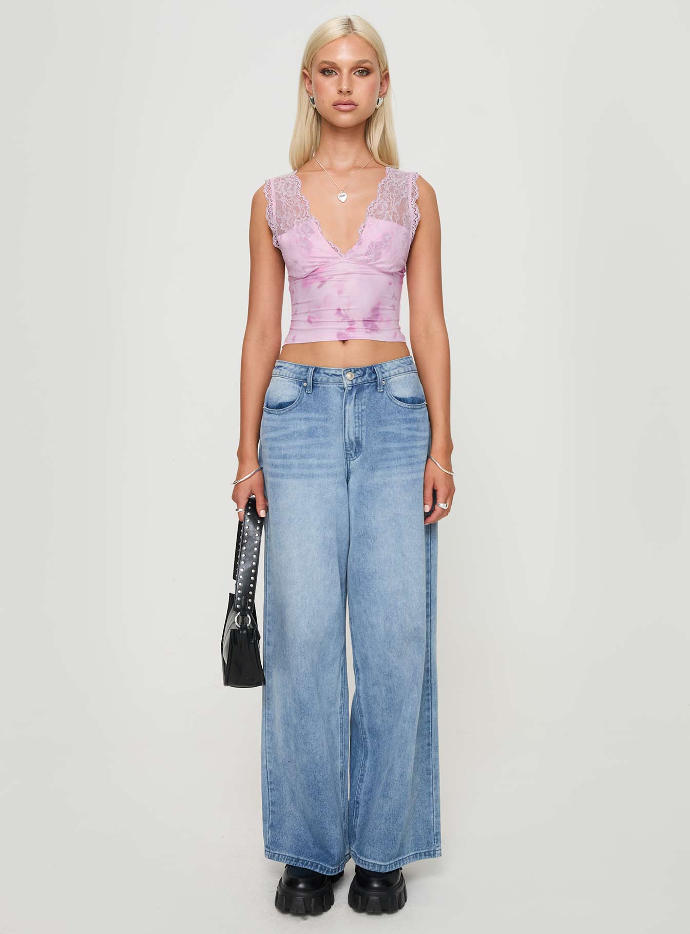 Typha Top Pink Floral