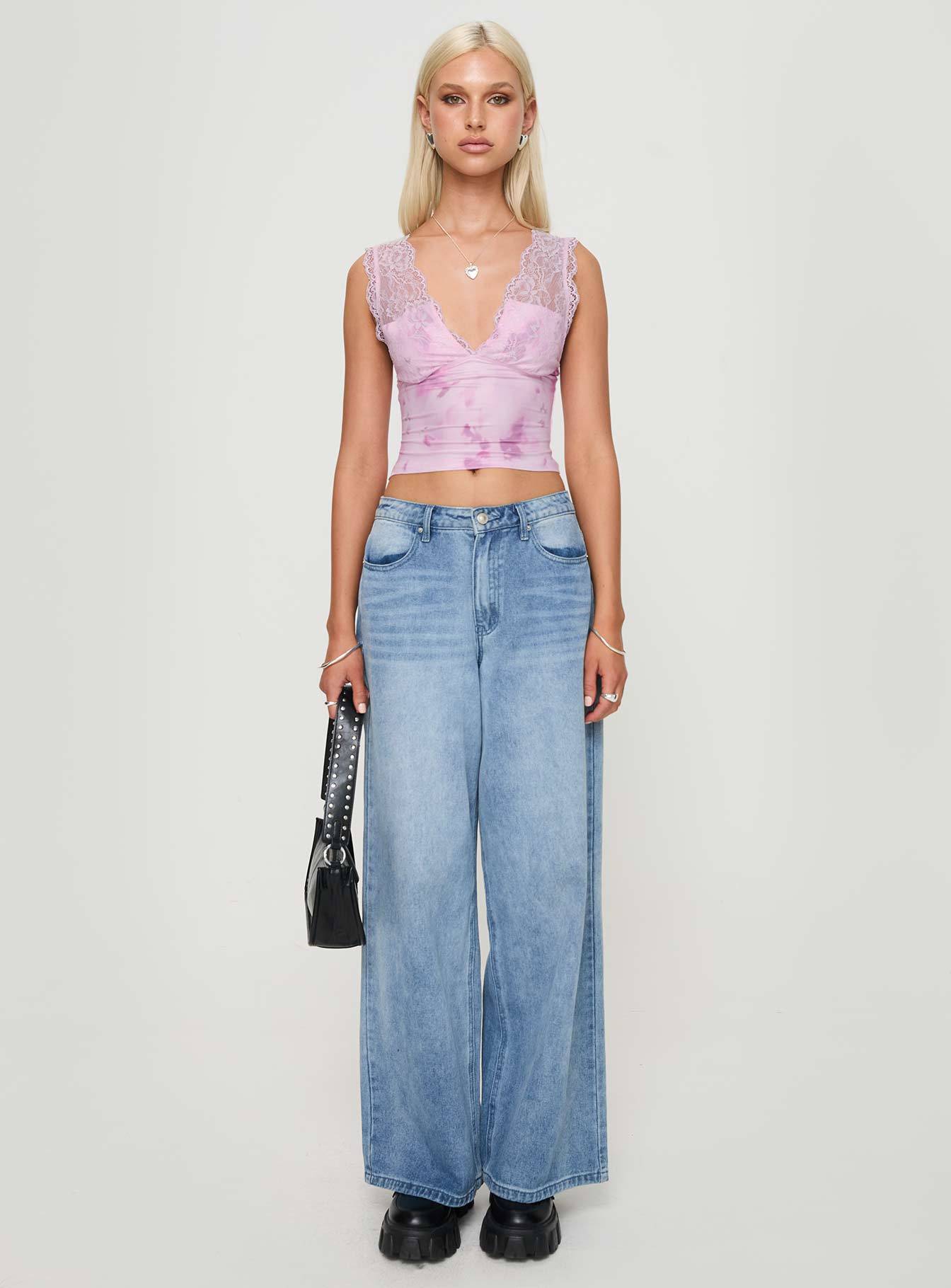 Typha Top Pink Floral