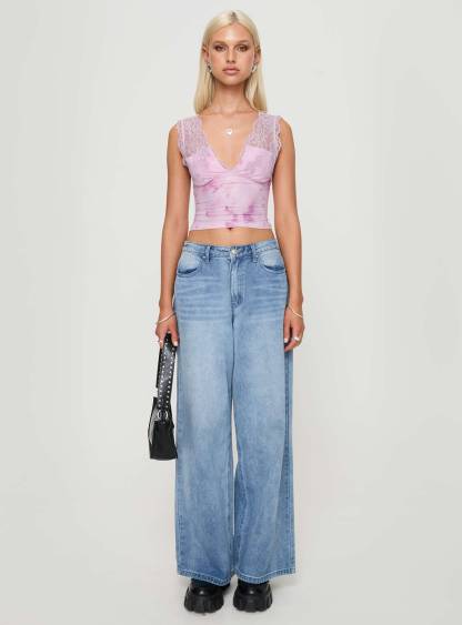 Typha Top Pink Floral