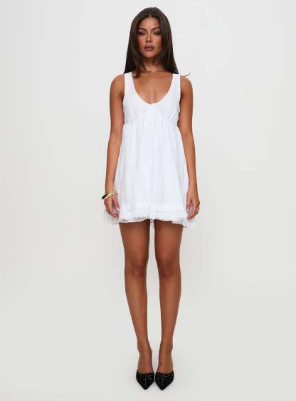 Nelty Mini Dress White