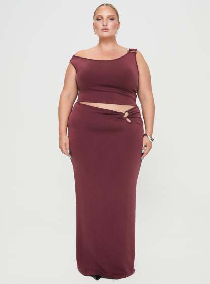 Whiley Maxi Skirt Mauve Curve