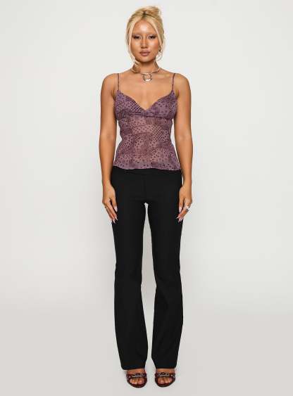 Thank The Angels Backless Top Purple