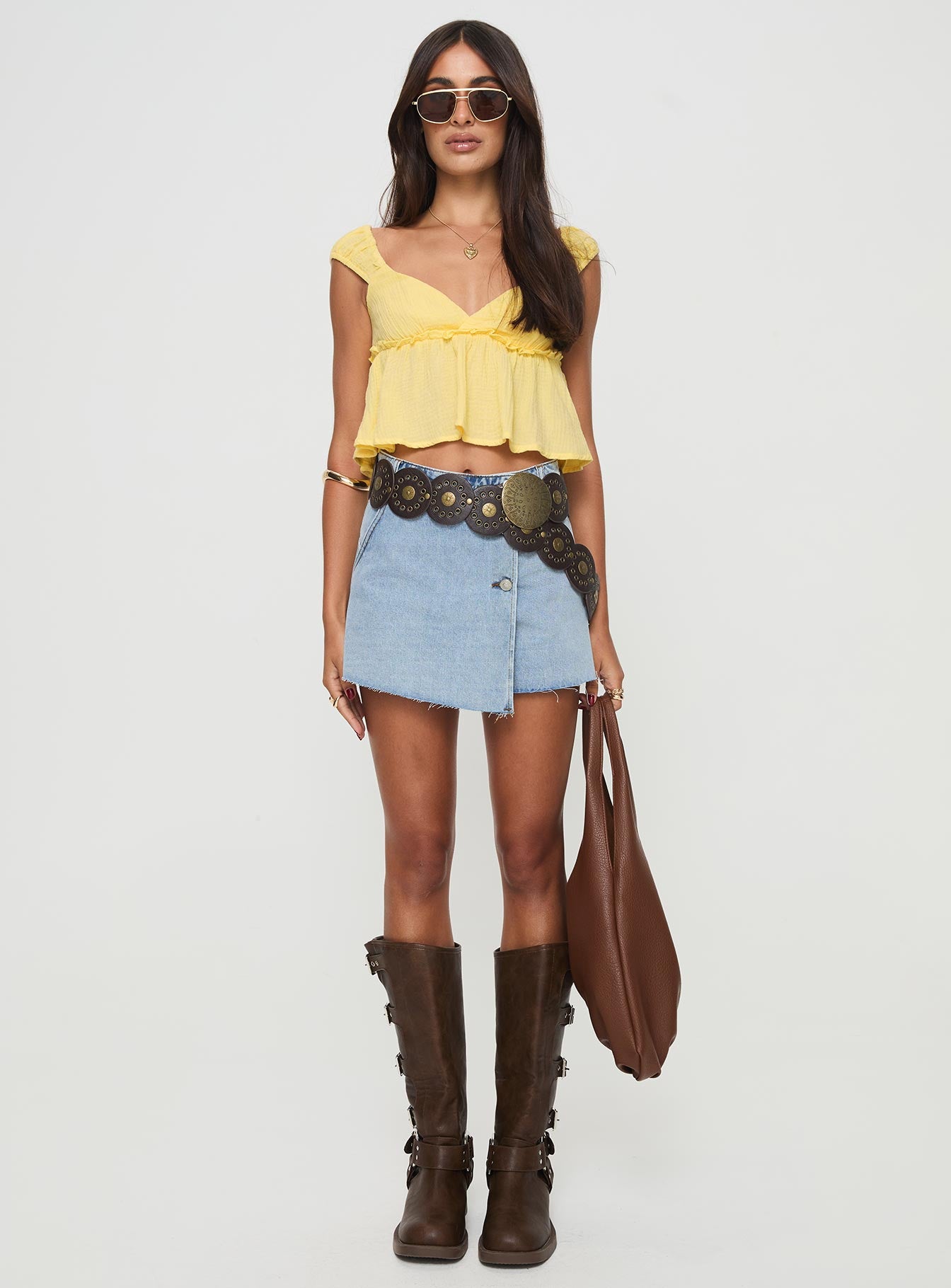 Contardo Short Sleeve Top Yellow