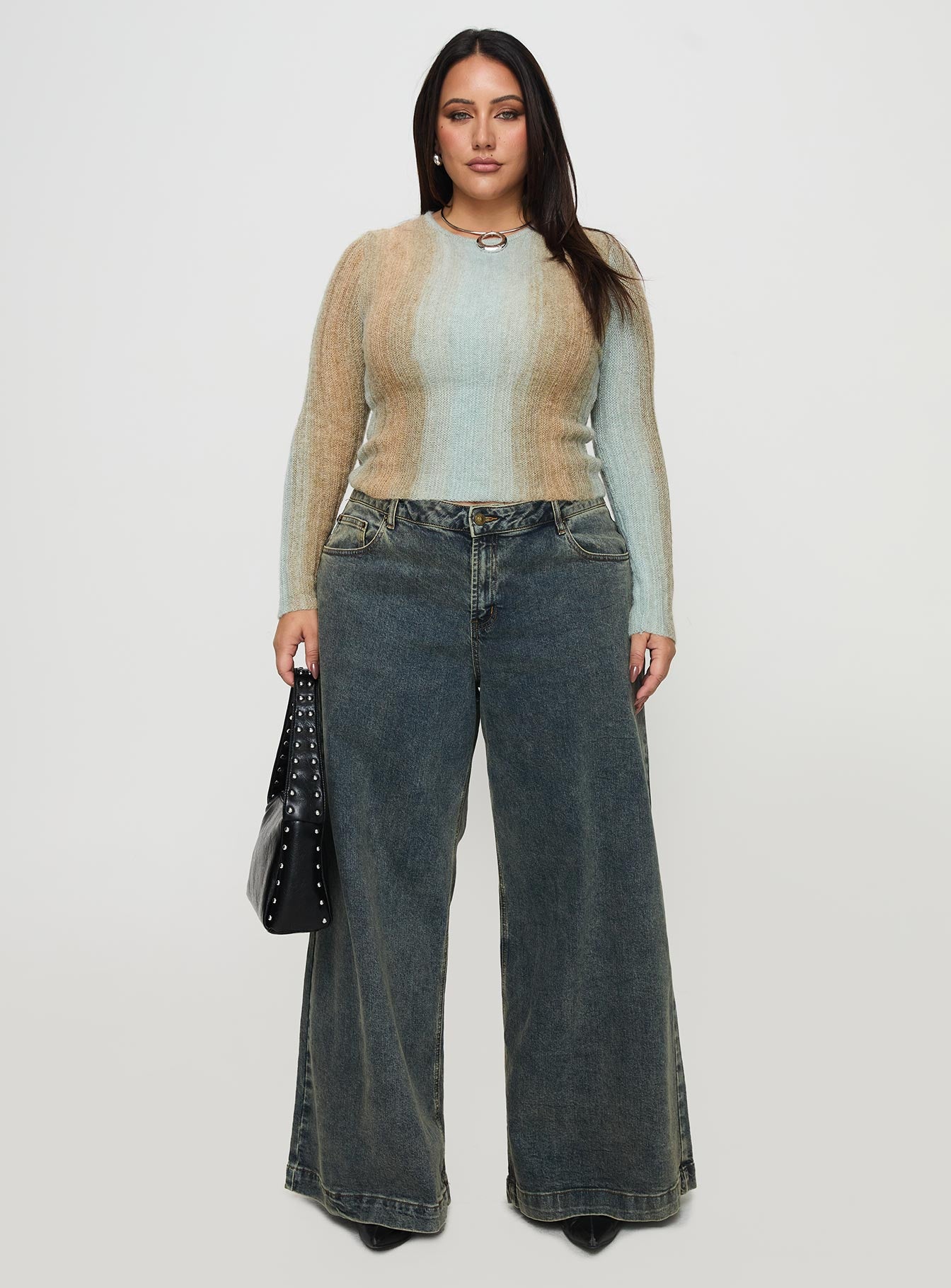 Cardenas Long Sleeve Top Green Curve