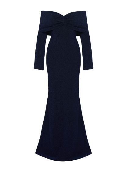 Cecilia Off The Shoulder Maxi Dress Navy