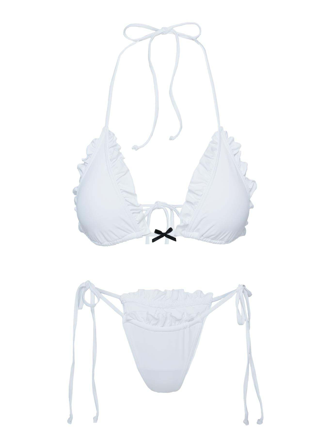 Light Ray Bikini Bottoms White