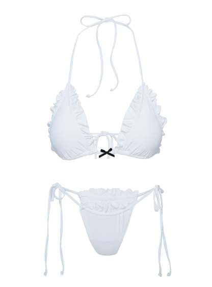 Light Ray Bikini Bottoms White