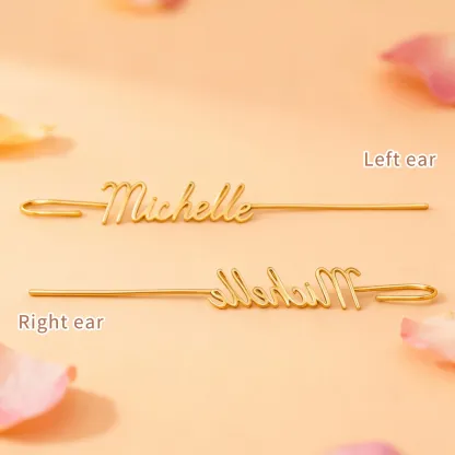 Custom Name Cuff Earrings