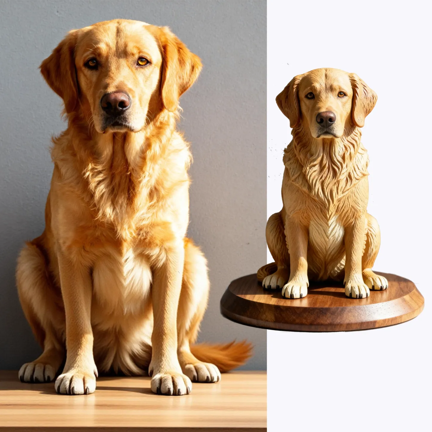 Personalized Highly Realistic Full-Color 3D Pet Dog Cat Statue