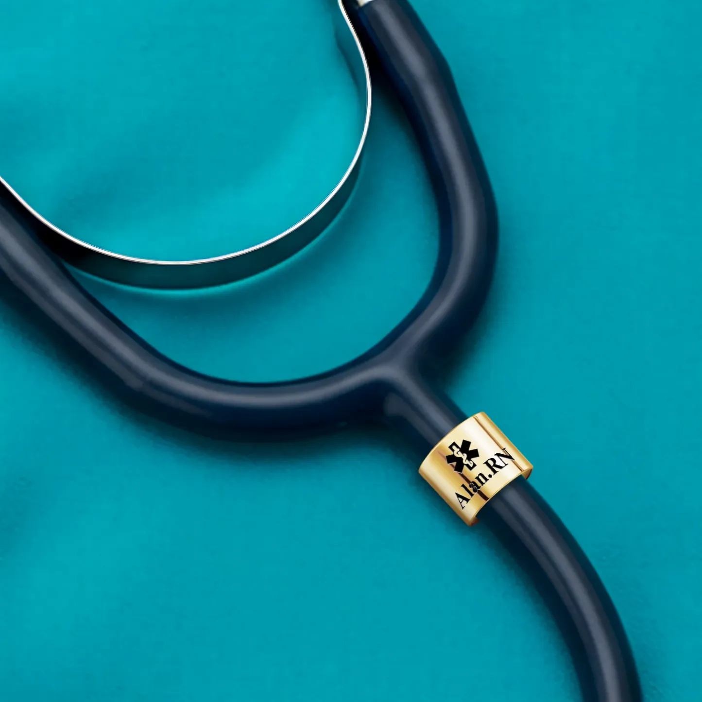 Personalized Stethoscope Name Tag with Pattern for Nurses Doctors Medical Staff