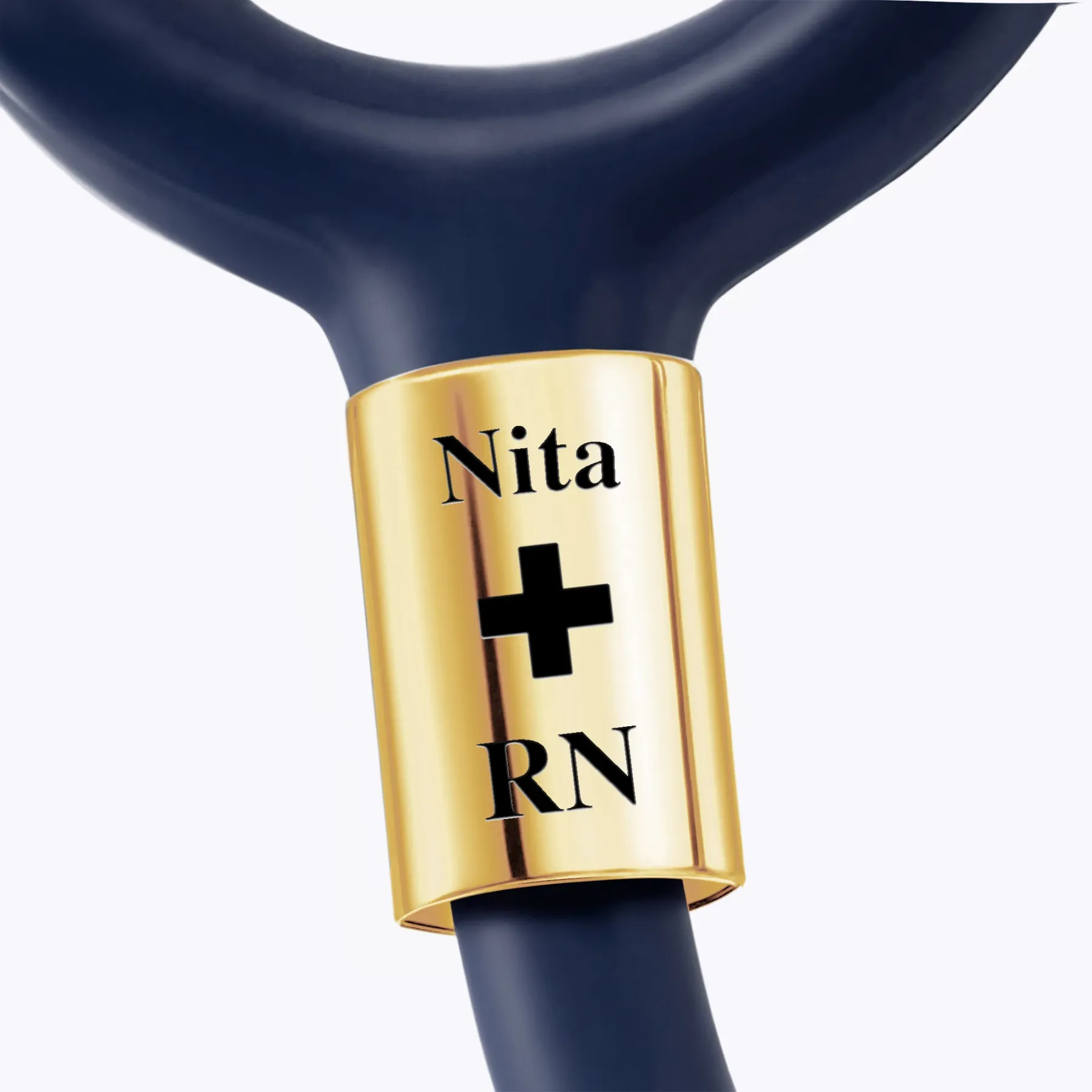 Personalized Stethoscope Name Tag with Pattern and Title for Nurses Doctors Medical Staff